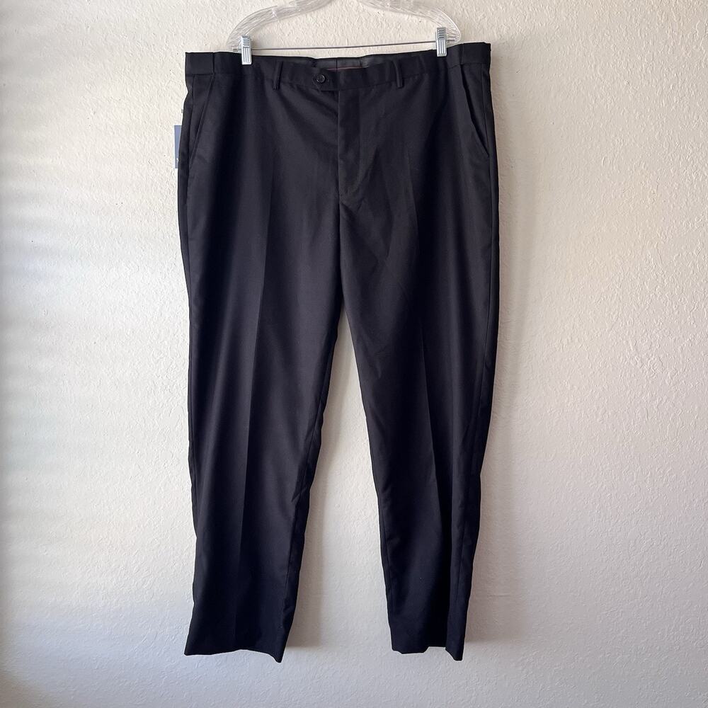 NEW Yucenfu Men’s Black Dress Pants Slacks‎ Expandable Waist Size 44W X 32L NWT